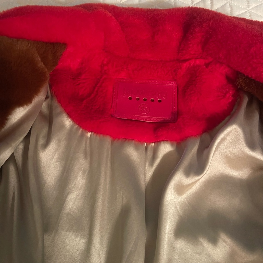 BLANK NYC fur coat striped jacket fuzzy faux - Picture 3 of 3